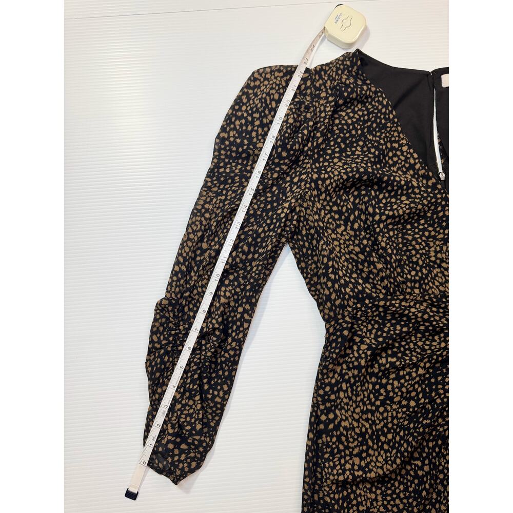 ASTR Toulouse Princess Sleeve Midi Dress Black Animal Women’s Medium Naturecore - Picture 7 of 16